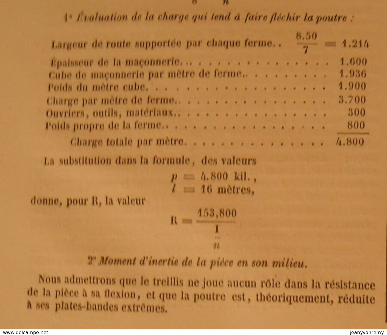 Plan Du Cintre De L'arche Marinière Du Pont  Sur Le Rhône à Lyon. Chemin De Fer De Lyon à Genève 1860 - Obras Públicas