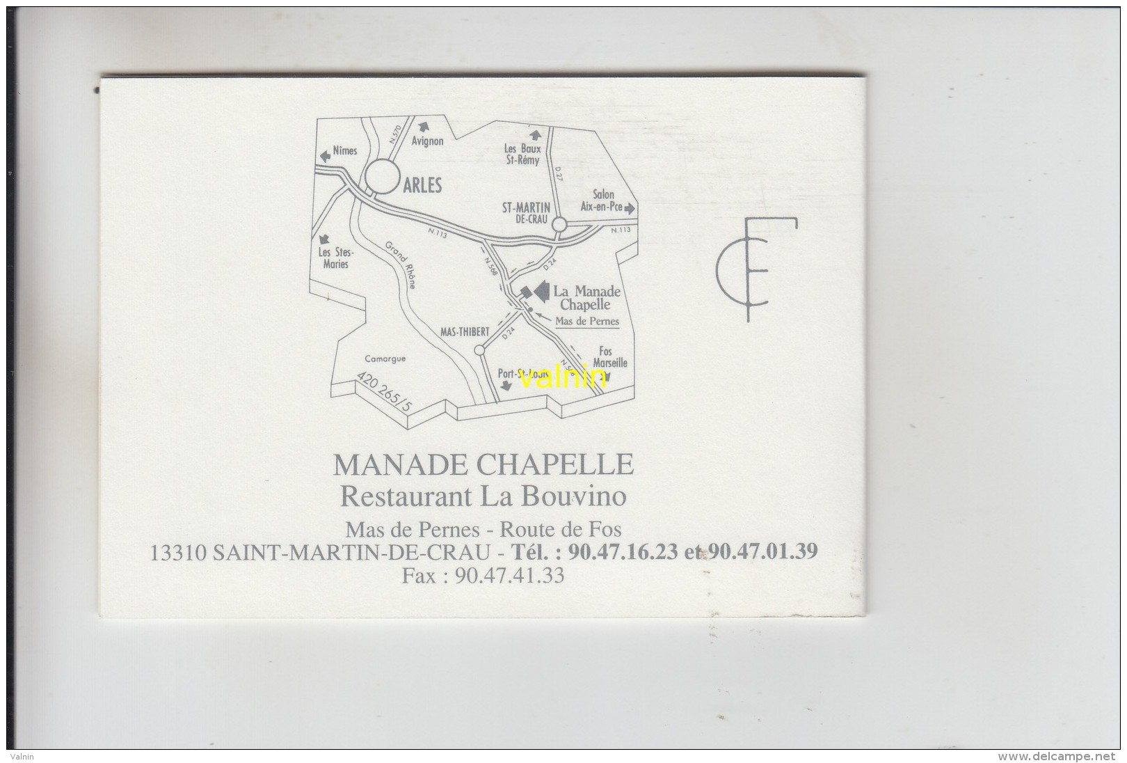 Restaurant  La Bouvino Manade Chapelle  St Martin De Crau - Hotel Labels