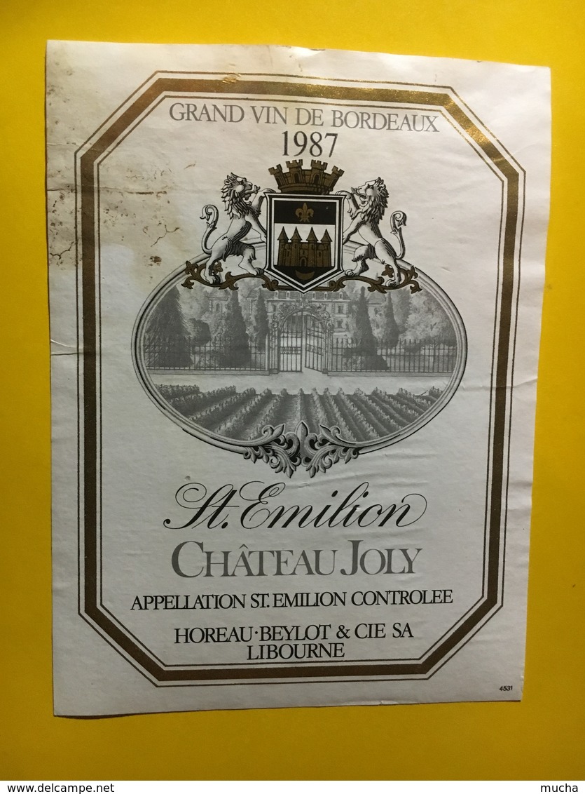 6743 - Château Joly 1987 Saint Emilion - Bordeaux