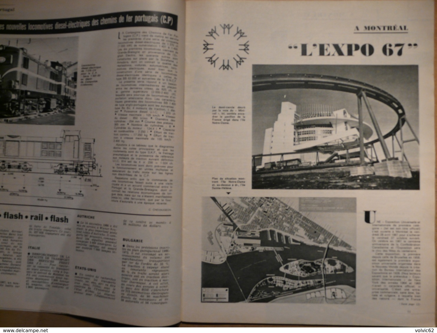 Vie Du Rail 1094 Avril 1967 Tramways Innsbruck Montreal 67 Antibes Nice St Augustin Carnaval Colonie Lesconil Ecole - Trains