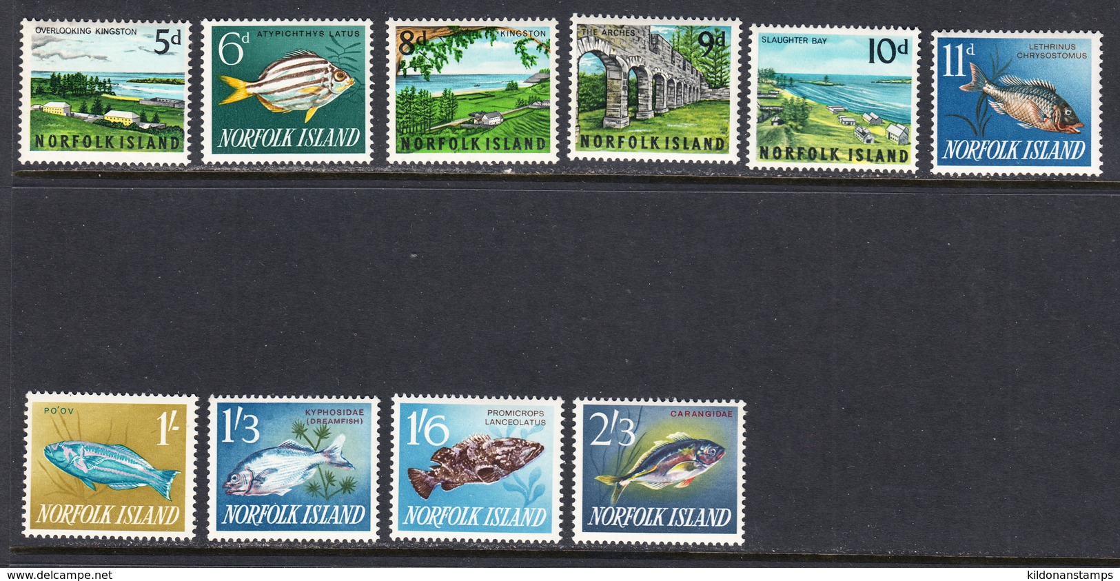 Norfolk Island 1962-64 Mint Mounted, Sc# 49-60, SG 43-48,51-54 - Isla Norfolk