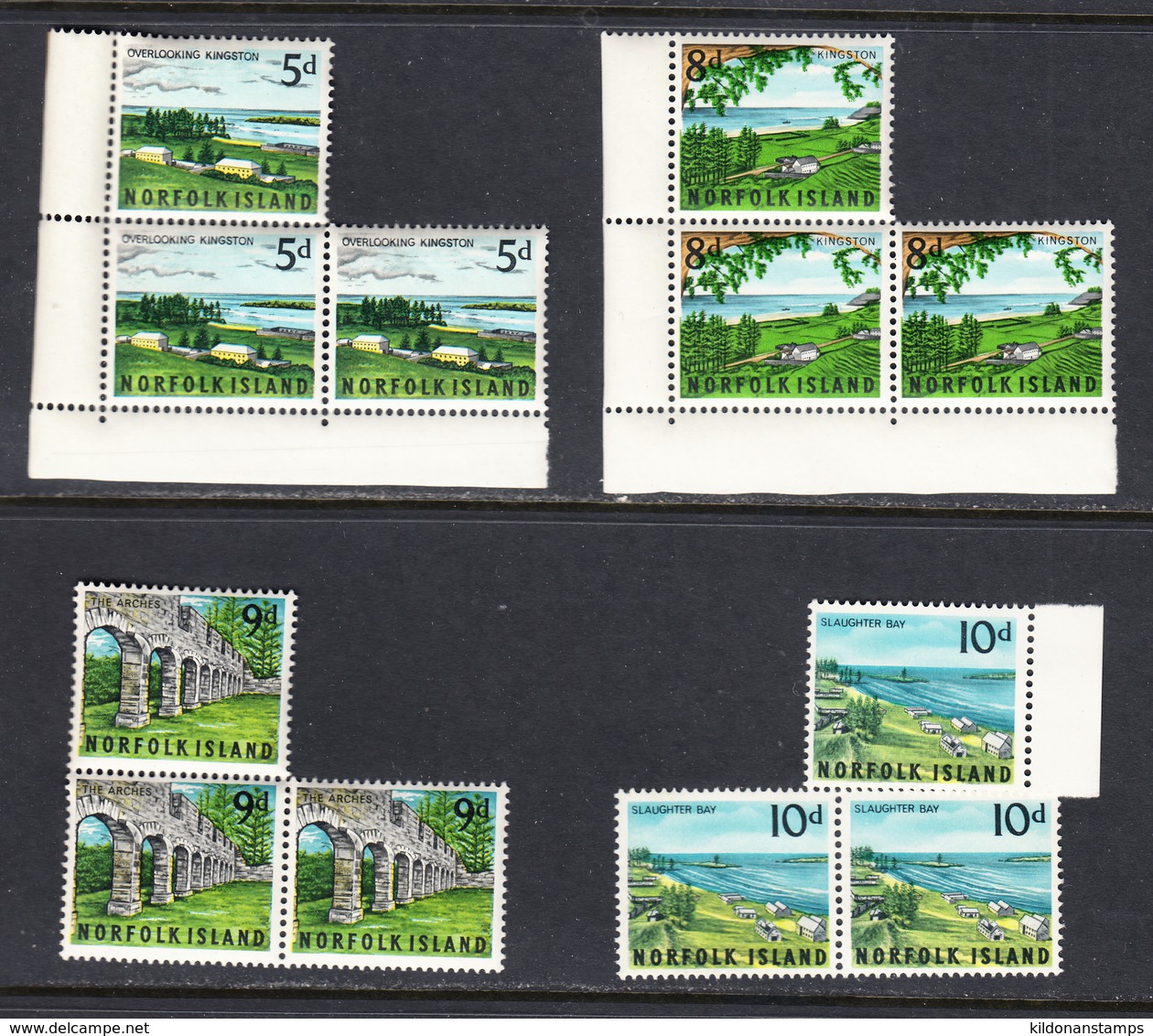 Norfolk Island 1962-64 Mint No Hinge, 3 Sets, Sc# 49-60, SG 43-48,51-54 - Norfolkinsel