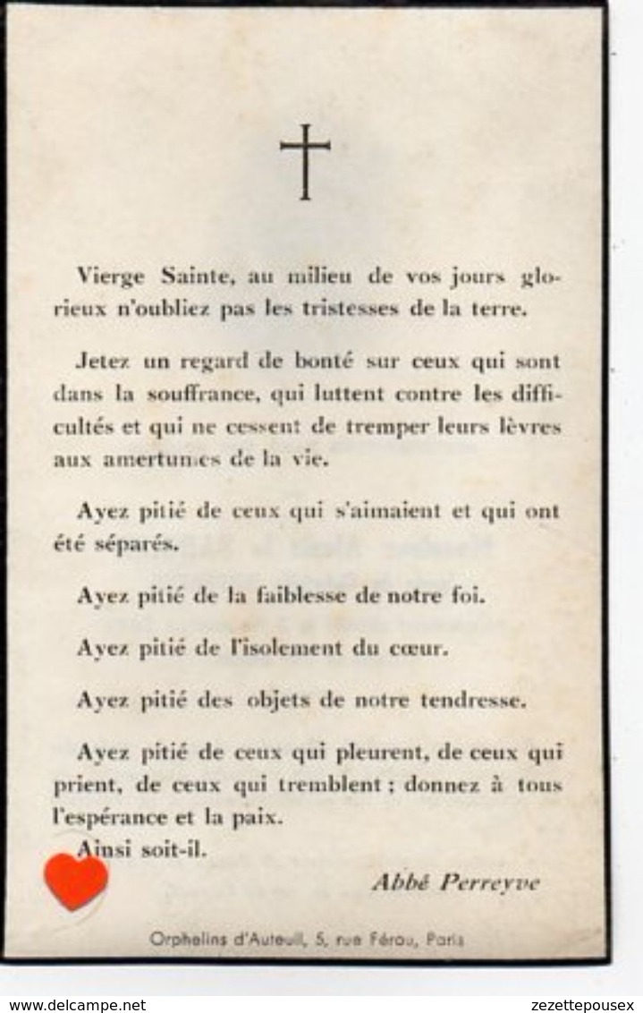 37460-ZE-DIVERS-Souvenez-vous Dans Vos Prières De Mr Alexis Le BARBIER époux De Gabrielle DUTERTRE ,décédé Le 3 Nov 1945 - Obituary Notices