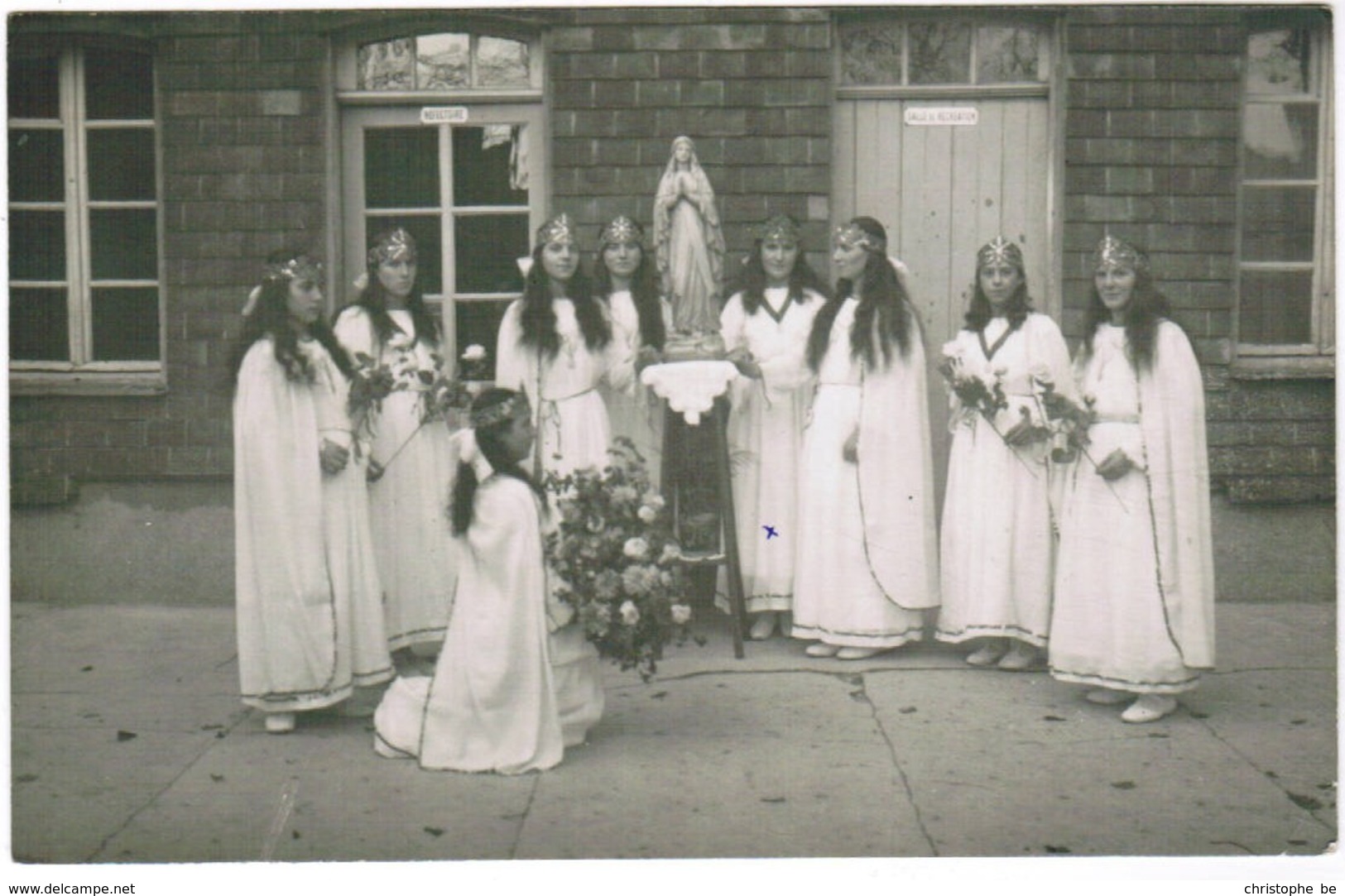 Group Of Young Ladys, Communion, Communie, Jonge Dames, Photocard, Fotokaart (pk41728) - Autres & Non Classés