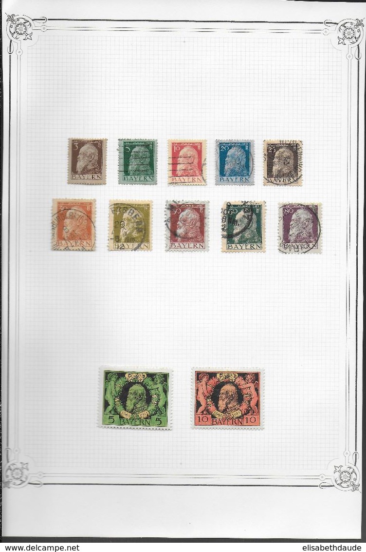 ALLEMAGNE - COLLECTION ANCIENS ETATS - MAJORITE OBLITERES - 13 SCANS - DEPART 10 EURO ! - Collections