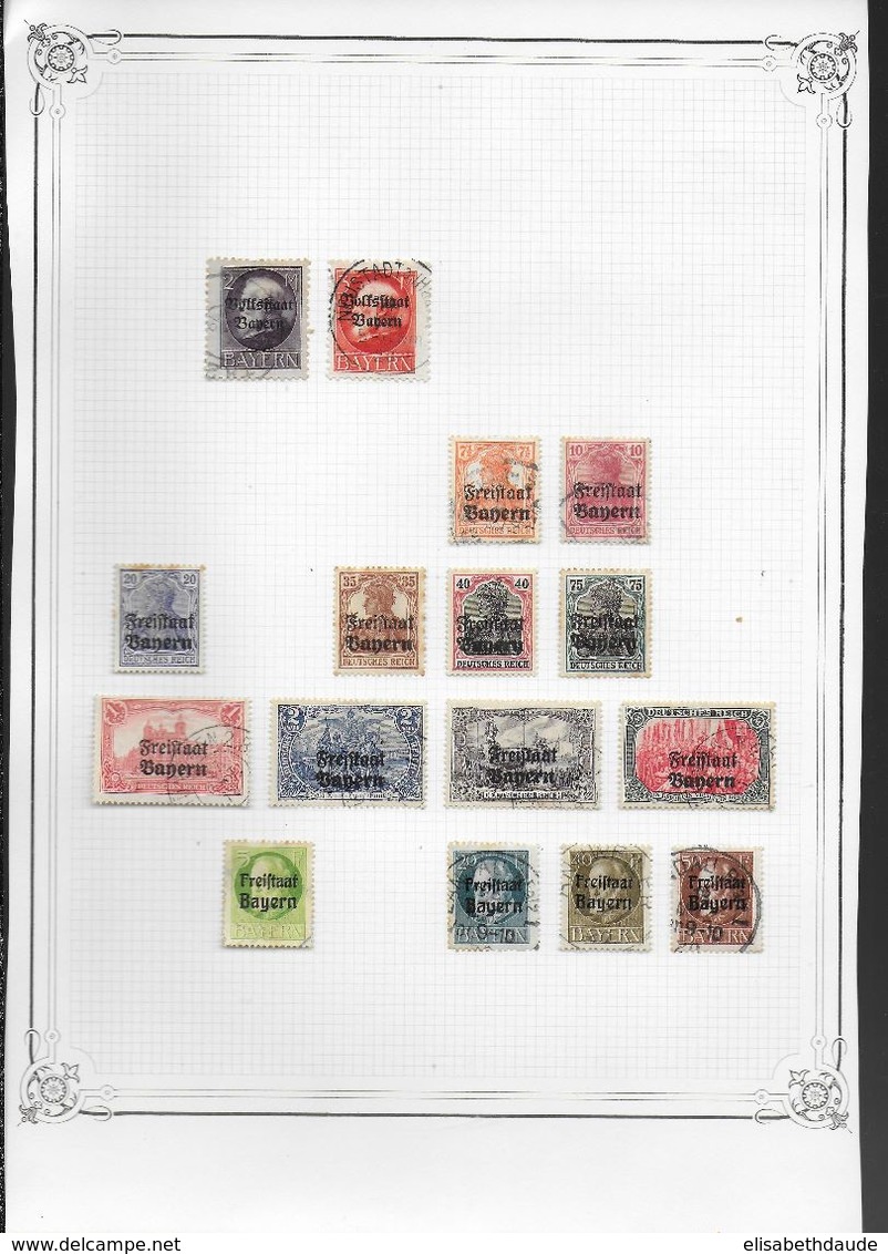 ALLEMAGNE - COLLECTION ANCIENS ETATS - MAJORITE OBLITERES - 13 SCANS - DEPART 10 EURO !