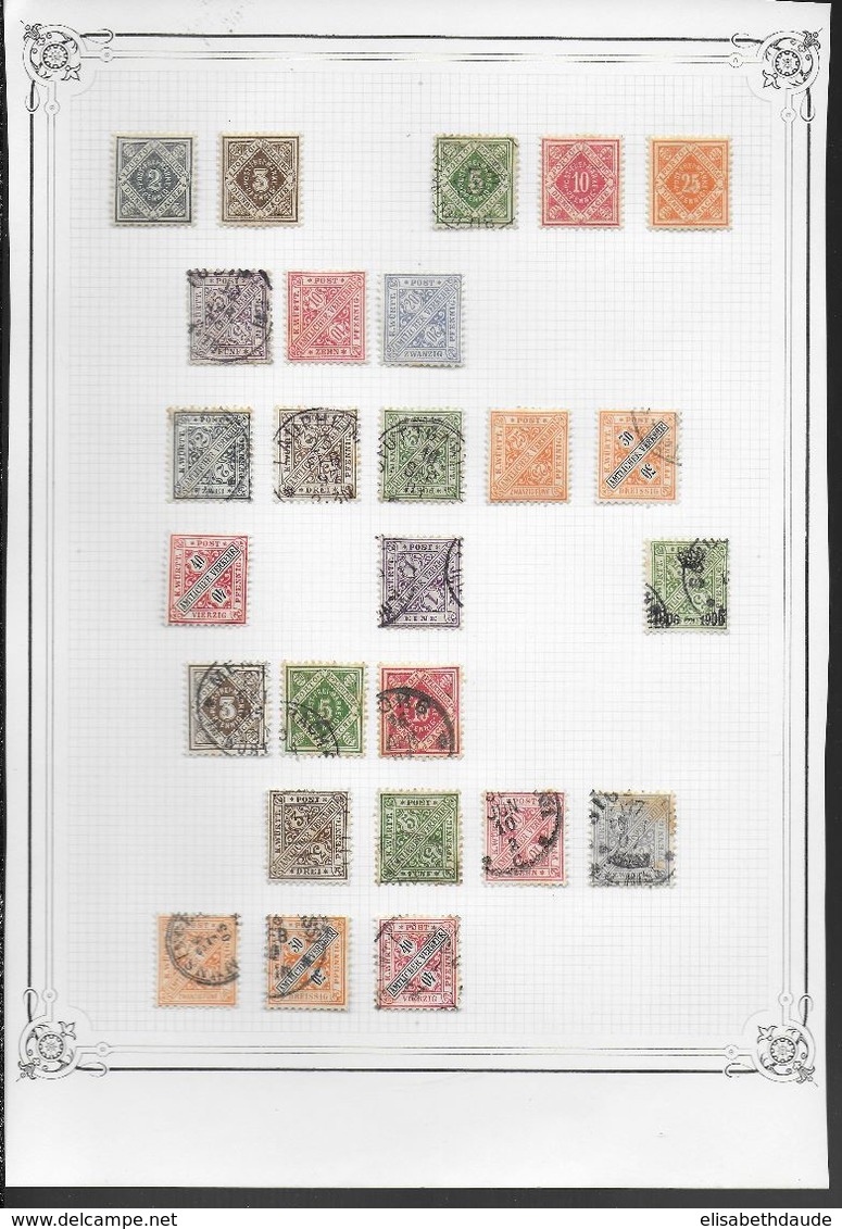 ALLEMAGNE - COLLECTION ANCIENS ETATS - MAJORITE OBLITERES - 13 SCANS - DEPART 10 EURO !