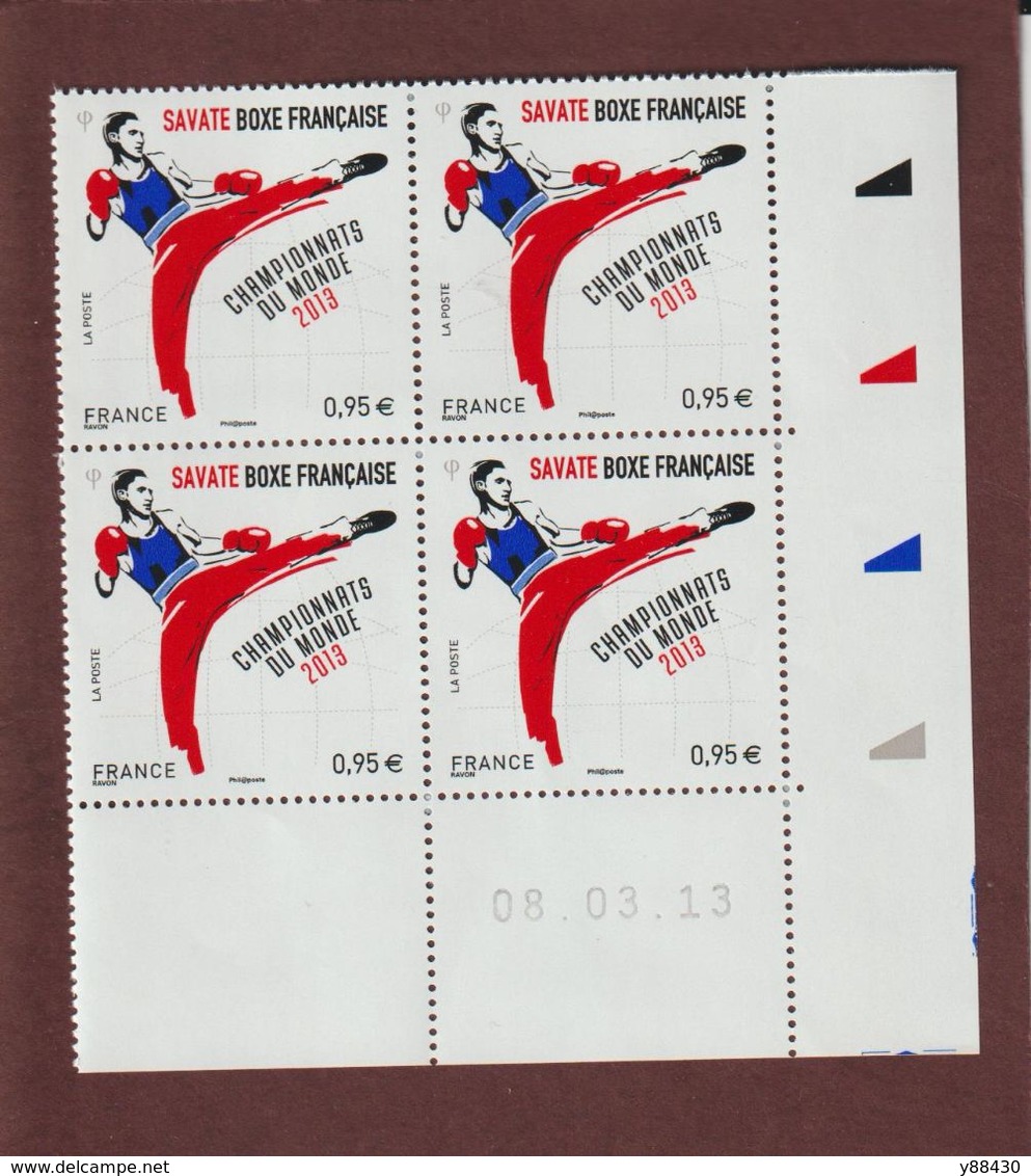 4831 De 2013 - Neuf ** - Coin Daté De 4 Timbres - Sport - Championnat Du Monde De Savate Boxe Française - 0.95 € - 2010-2019