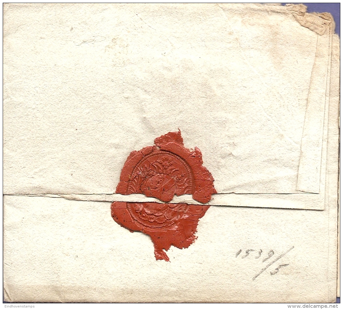 Schweiz 1814 Vollständiger Brief Von Lausanne  - Zweizeil Stempel  Rot - Nach Moudon, - Postmark Collection