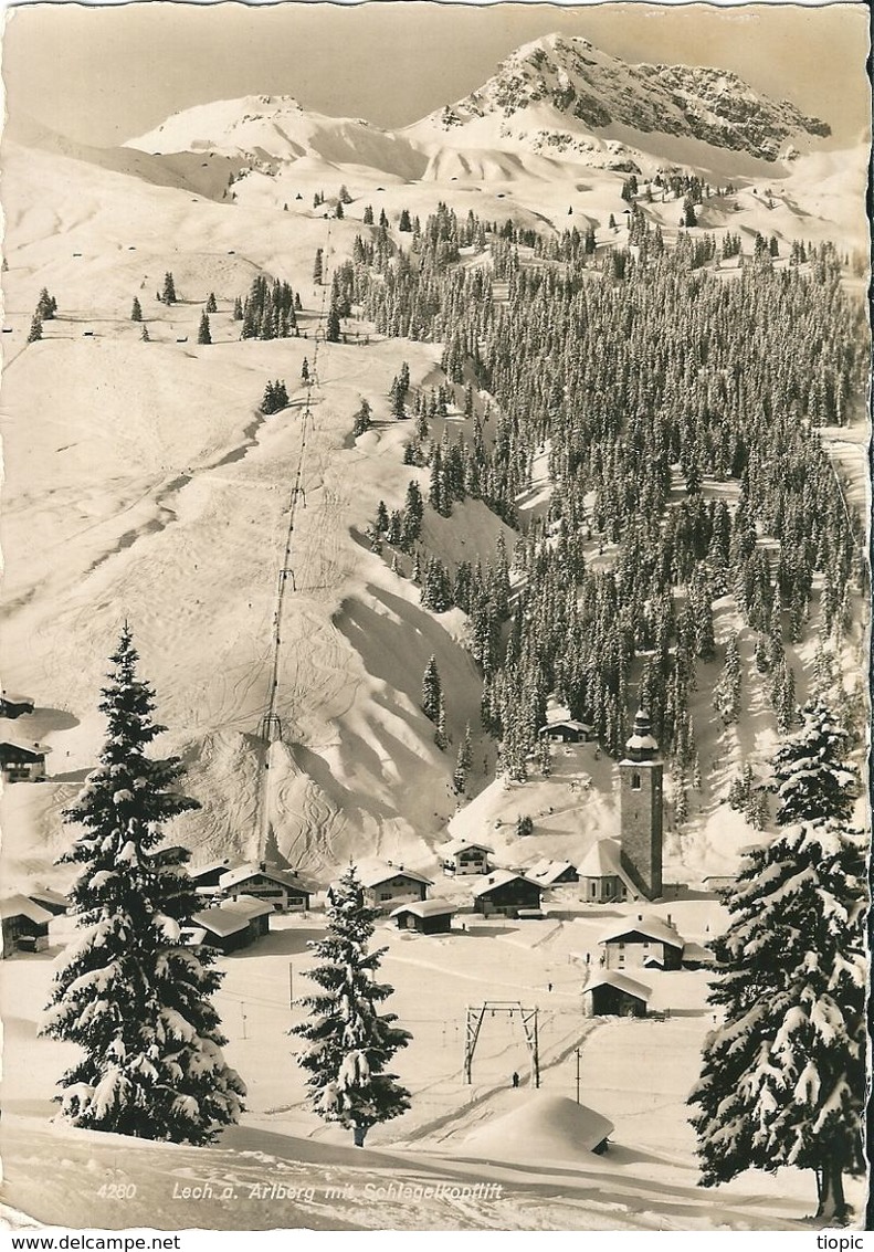 Carte  Photo  De   LECH . A .  Ariberg  Mit  Schlegelkopttift   -   AUTRICHE  - - Lech