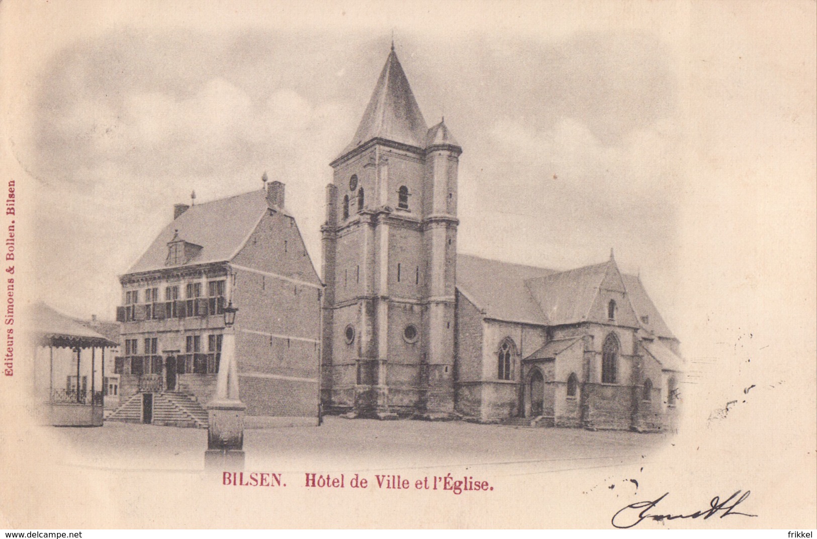 Bilzen Bilsen Hôtel De Ville Et L'Eglise ( Kiosk ) - Bilzen