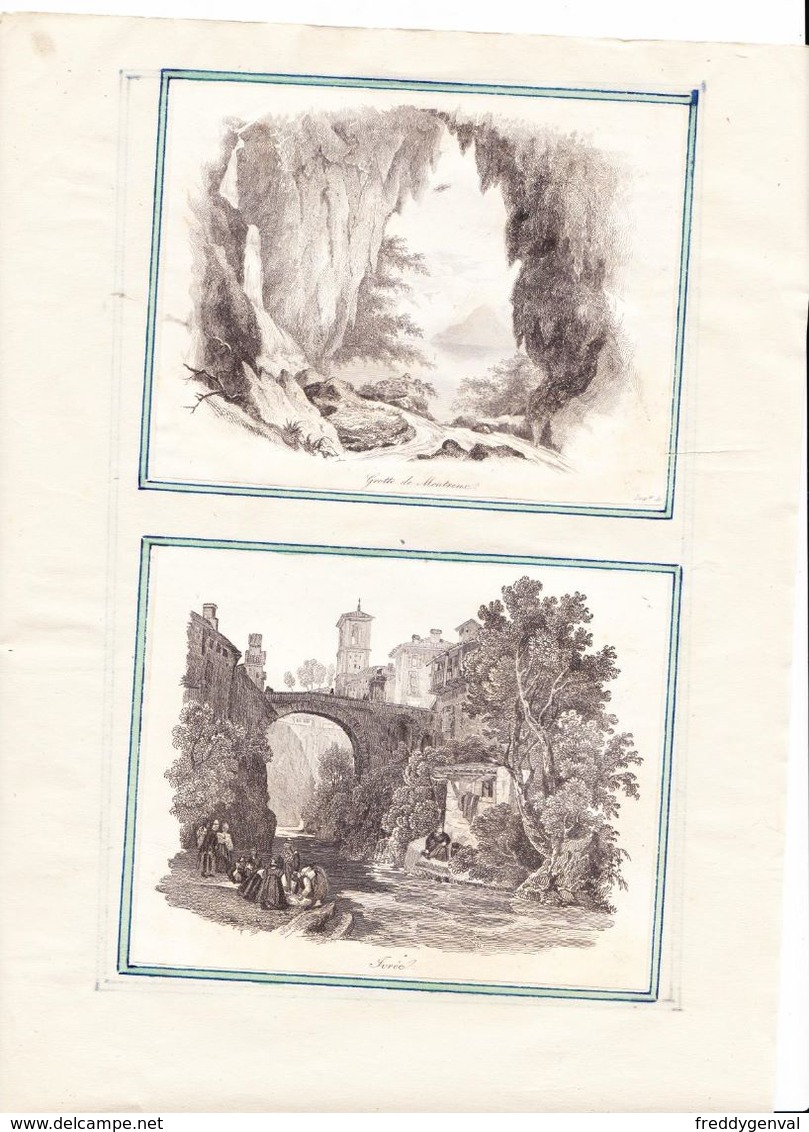 COPIES DE LITHOGRAPHIES ARMES DES CANTONS FORMAT 24 X 15 ET DEUX PAYSAGES FORMAT 11 X 14 CHACUN - Non Classés