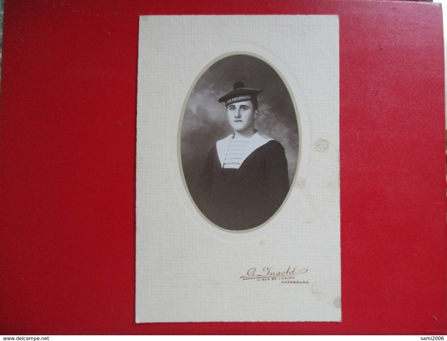 PHOTO MARIN JEUNE HOMME PHOTO DE G. INGOLD 50 CHERBOURG - War, Military