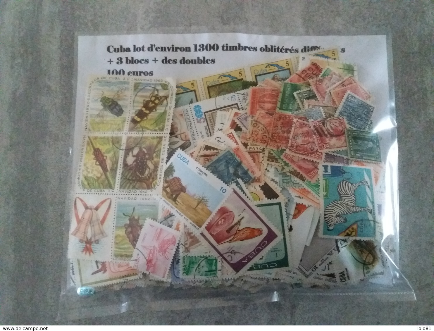 Cuba Lot D'environ 1300 Timbres Différents Oblitérés + 3 Blocs Et Quelques Doubles En Plus - Colecciones & Series