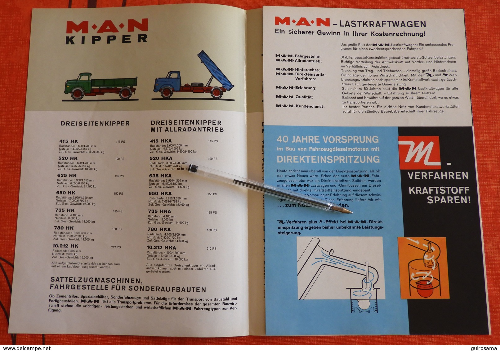 MAN - Camions De Chantier - 1964 - Lastkraftwagen - Transports