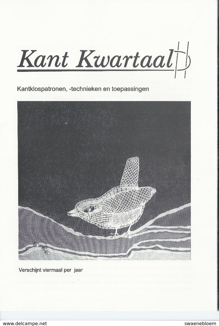 NL.- Reclame Folder Voor Het Tijdschrift - Kant Kwartaal - Kantklospatronen. Winterkoninkje. - Reclame