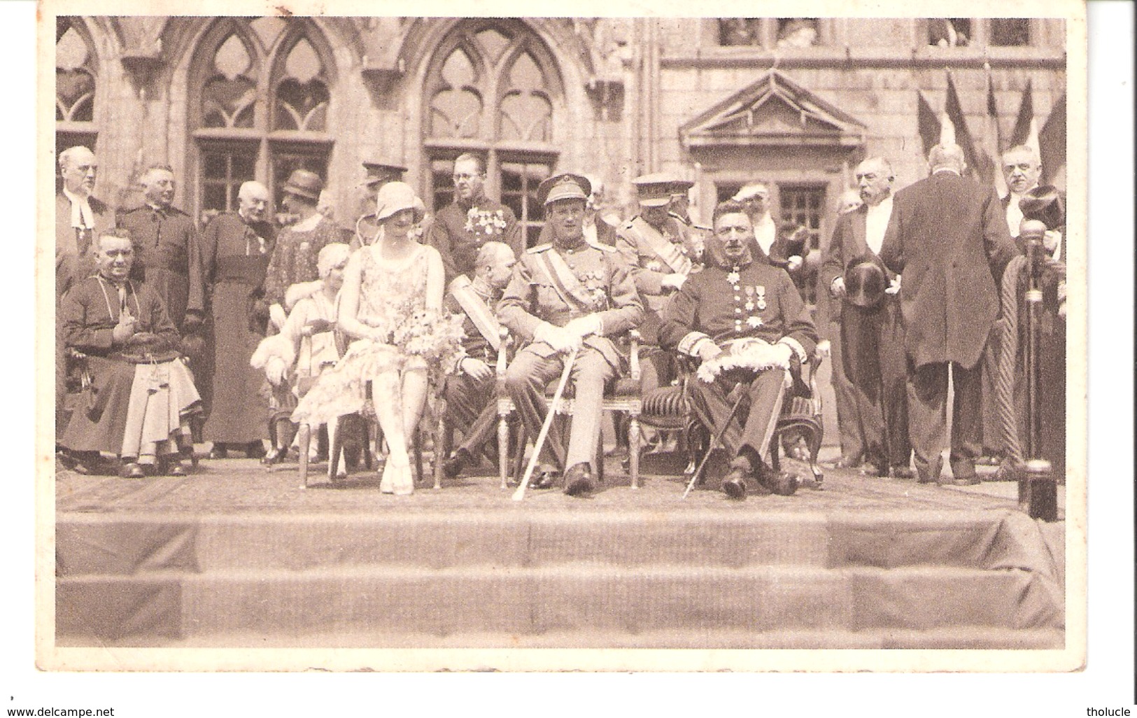 Mons (Hainaut)-Joyeuse Entrée Du Futur Roi Léopold III-Princesse Astrid De Suède Le 8 Juillet 1928-l'Hôtel De Ville - Mons