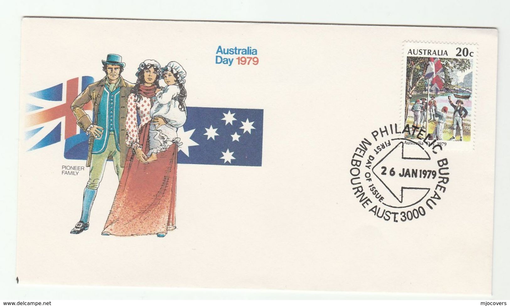 1979 AUSTRALIA FDC Australia Day FLAG COSTUME Stamps Flags Cover - FDC