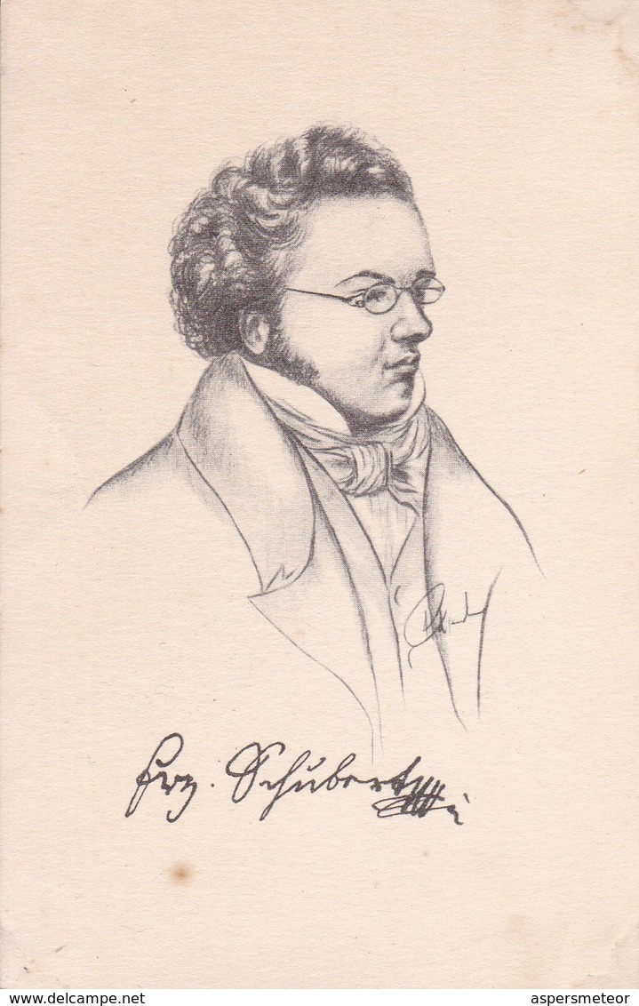 FRANZ SCHUBERT. ILLUSTRATION BY S. K. DE PARDISE-TBE-BLEUP - Música Y Músicos