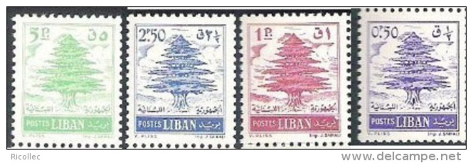 4 MNH Complete Set Cedar Tree Cedars Lebanon Liban 1959-1960 - Lebanon