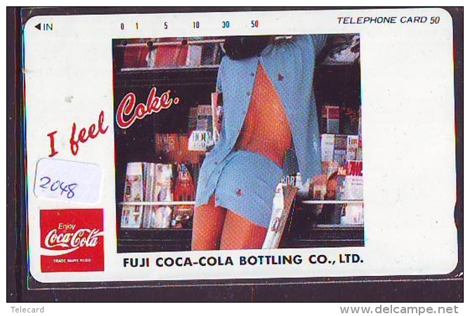 RARE * Télécarte Japon 110-93263 - COCA COLA  Presse Librairie Femme érotique (2048) Erotic Japan Phonecard Telefonkarte - Publicité