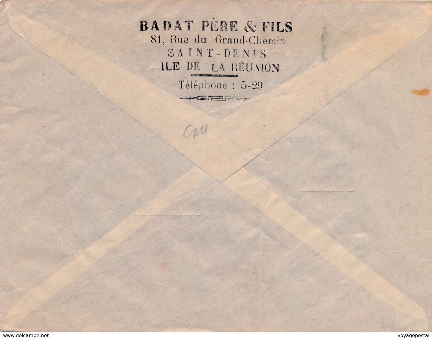 Lettre Reunion Saint Denis France Libre - Lettres & Documents