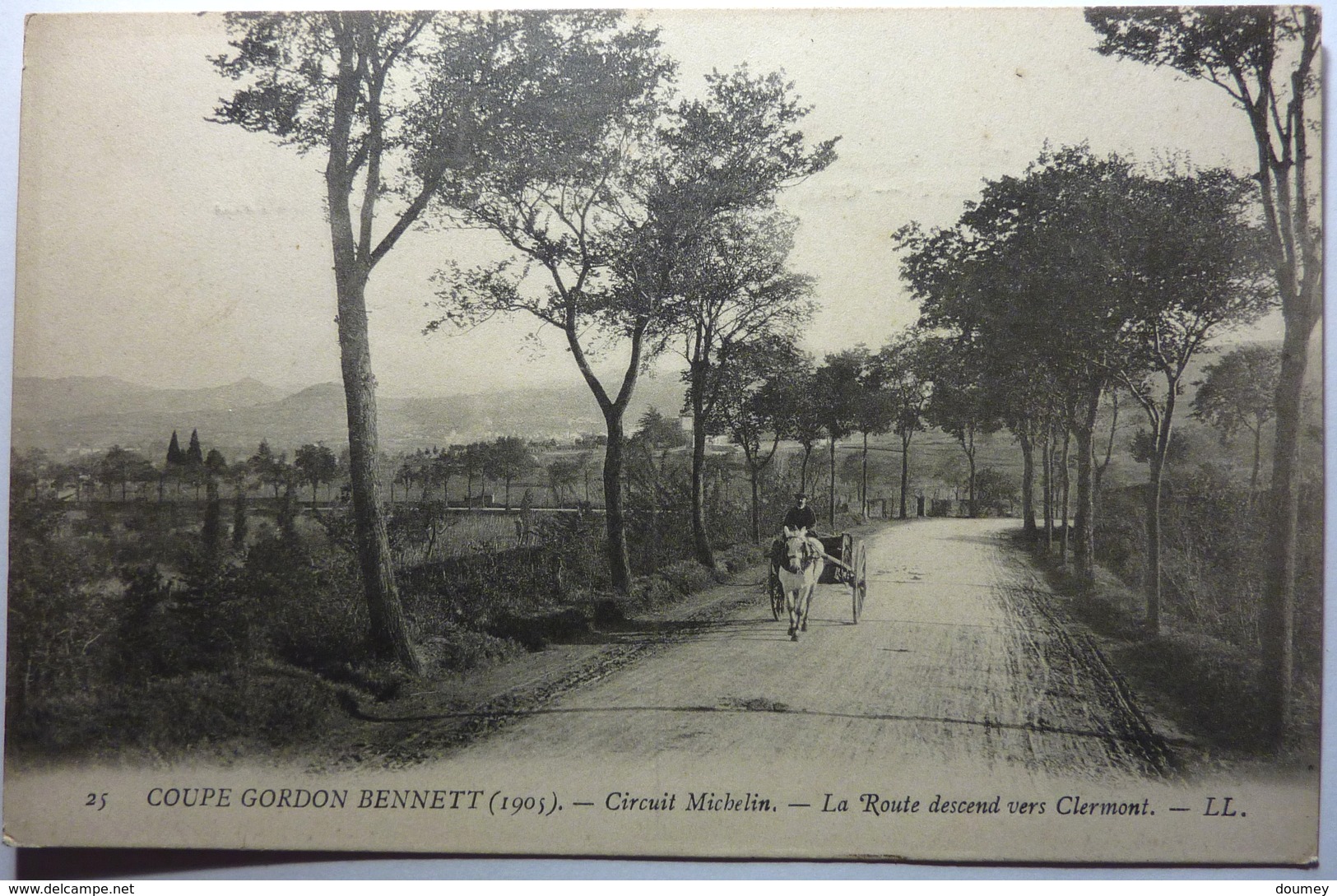 COUPE GORDON BENNETT (1905) - CIRCUIT MICHELIN - LA ROUTE DESCEND VERS CLERMONT - Autres & Non Classés