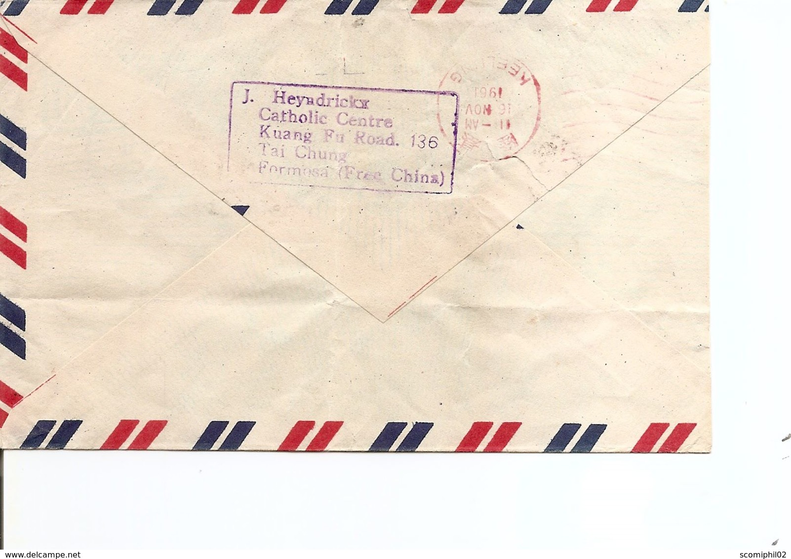 Taiwan-Formose ( Lettre Par Avion De 1961 De Taichung Vers La Belgique à Voir) - Storia Postale