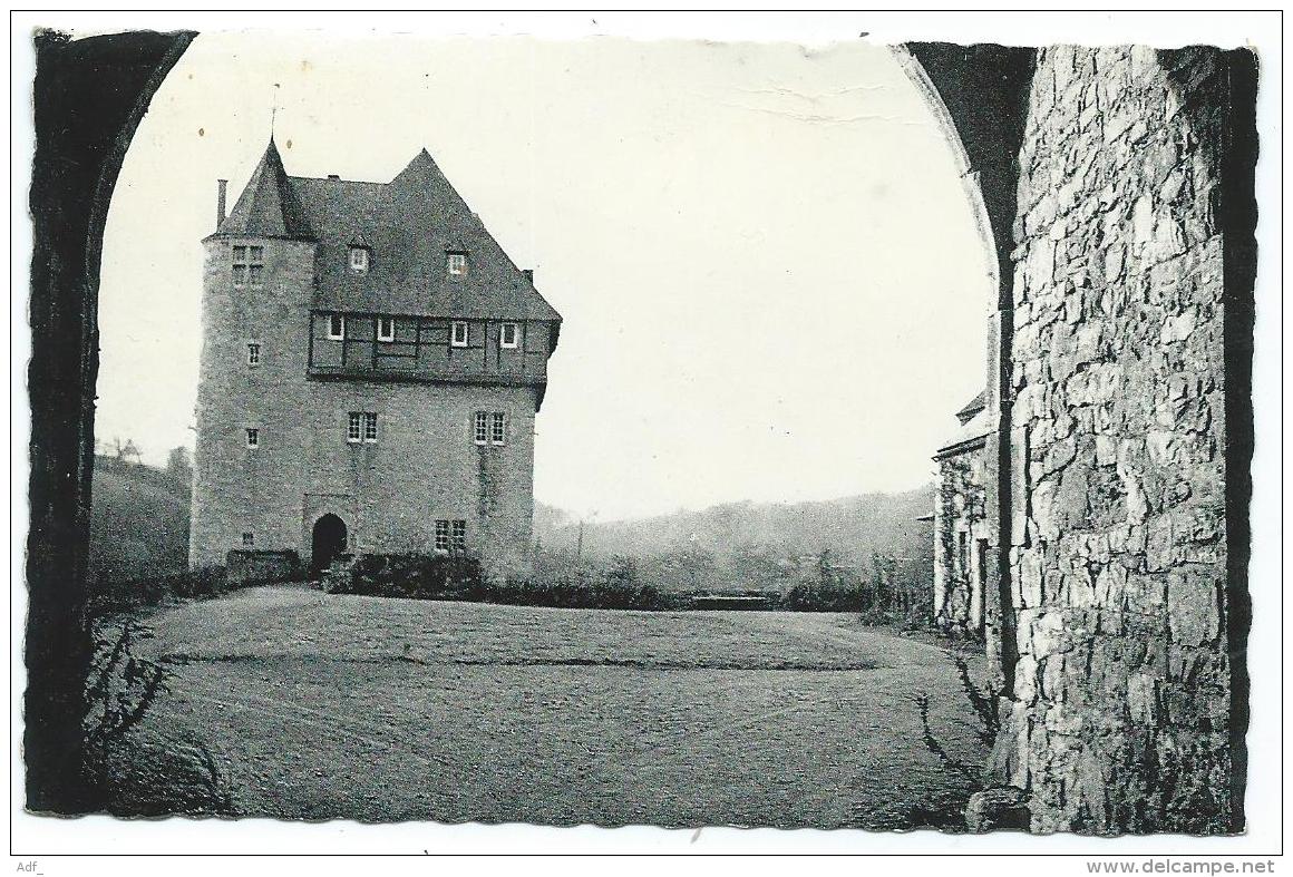 CPSM CRUPET, LE CHATEAU VU A TRAVERS LE PORCHE D'ENTREE, AUBERGE D'OL BESACE, BELGIQUE - Assesse