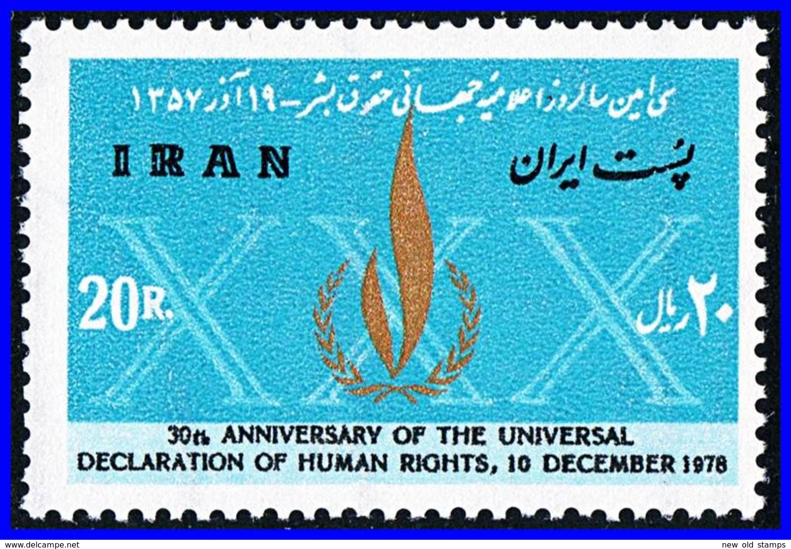 PERSIA 1978 UNO-HUMAN RIGHTS SC#1996 MNH CV$4.00 (H-S BX) - Iran