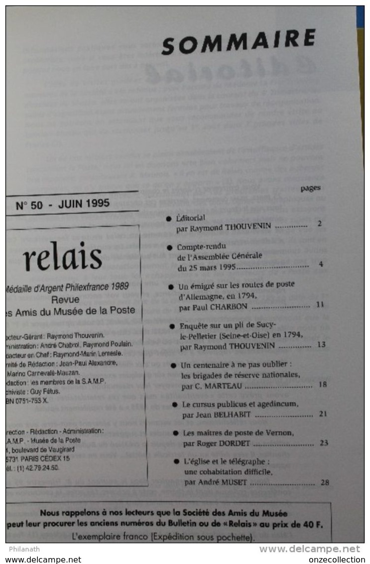 RELAIS   N°   50     JUIN    1995     19   PHOTOS - Annullamenti