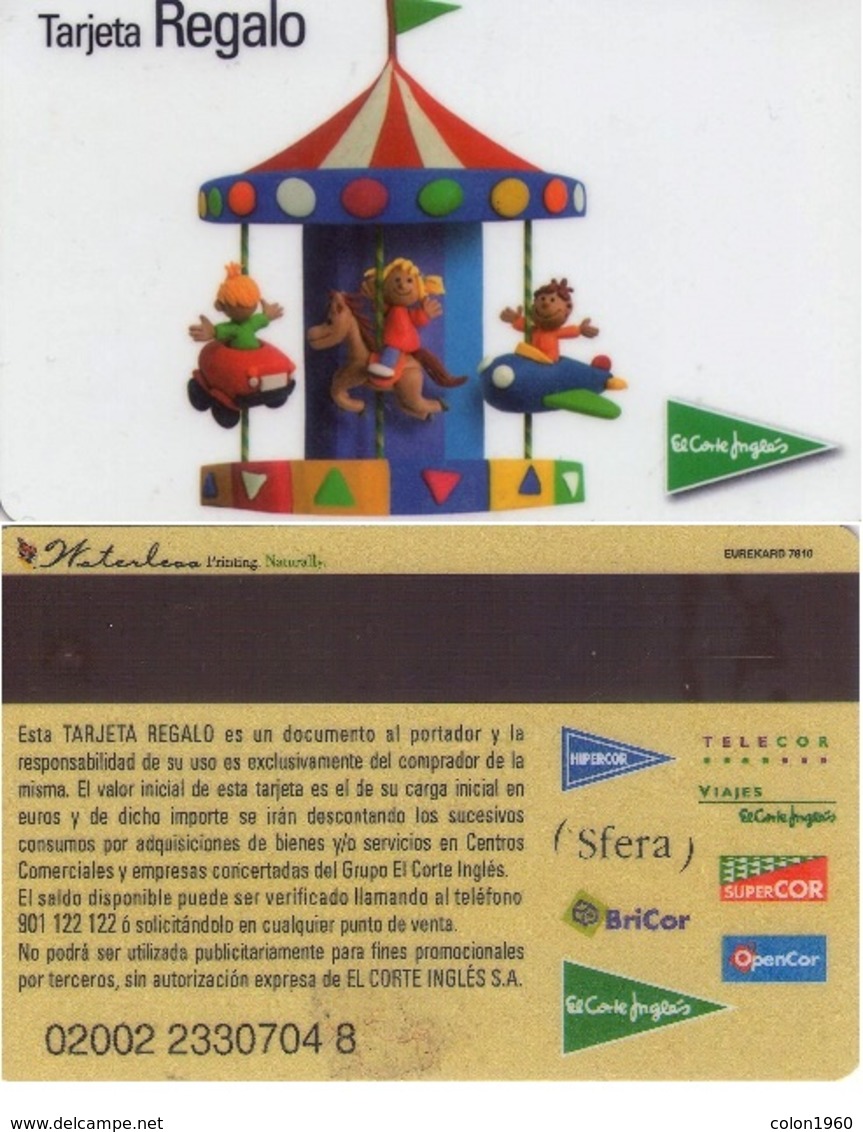 TARJETA REGALO DE ESPAÑA, GIFT CARD. EL CORTE INGLES. 018. - Cartes Cadeaux