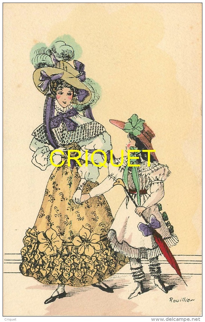 Illustrateur Rouillier, Histoire Du Costume Français, N° V, Restauration, 1827 - Rouillier