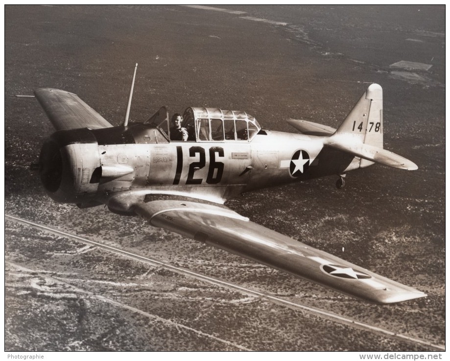 Avion De Chasse US Army Seversky P-35 En Vol Ancienne Photo 1940's ? - Aviation