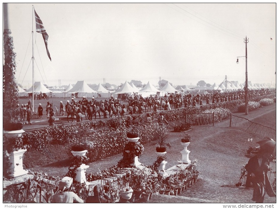 Inde Lucknow? Colonie Anglaise Royal Field Artillery Artillerie ? Ancienne Photo Lawrie 1910 - War, Military