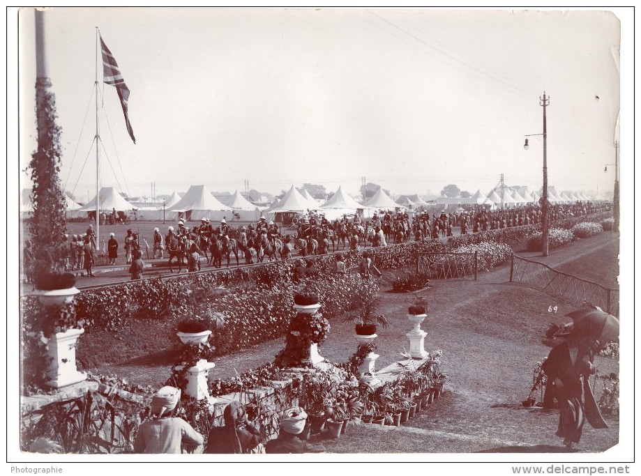 Inde Lucknow? Colonie Anglaise Royal Field Artillery Artillerie ? Ancienne Photo Lawrie 1910 - War, Military