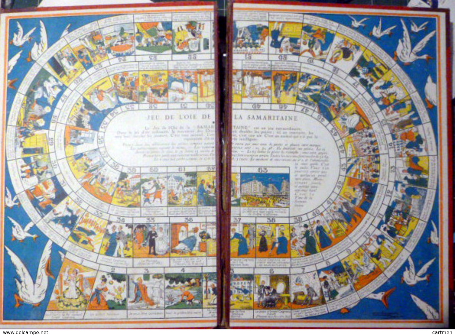 JEU DE L'OIE  DE LA SAMARITAINE JEAN CHAPERON  GIOCO DE LOCCO JEU OFFERT PAR LA SAMARITAINE CARTONNE 54 X 39 CM BON ETAT - Autres & Non Classés