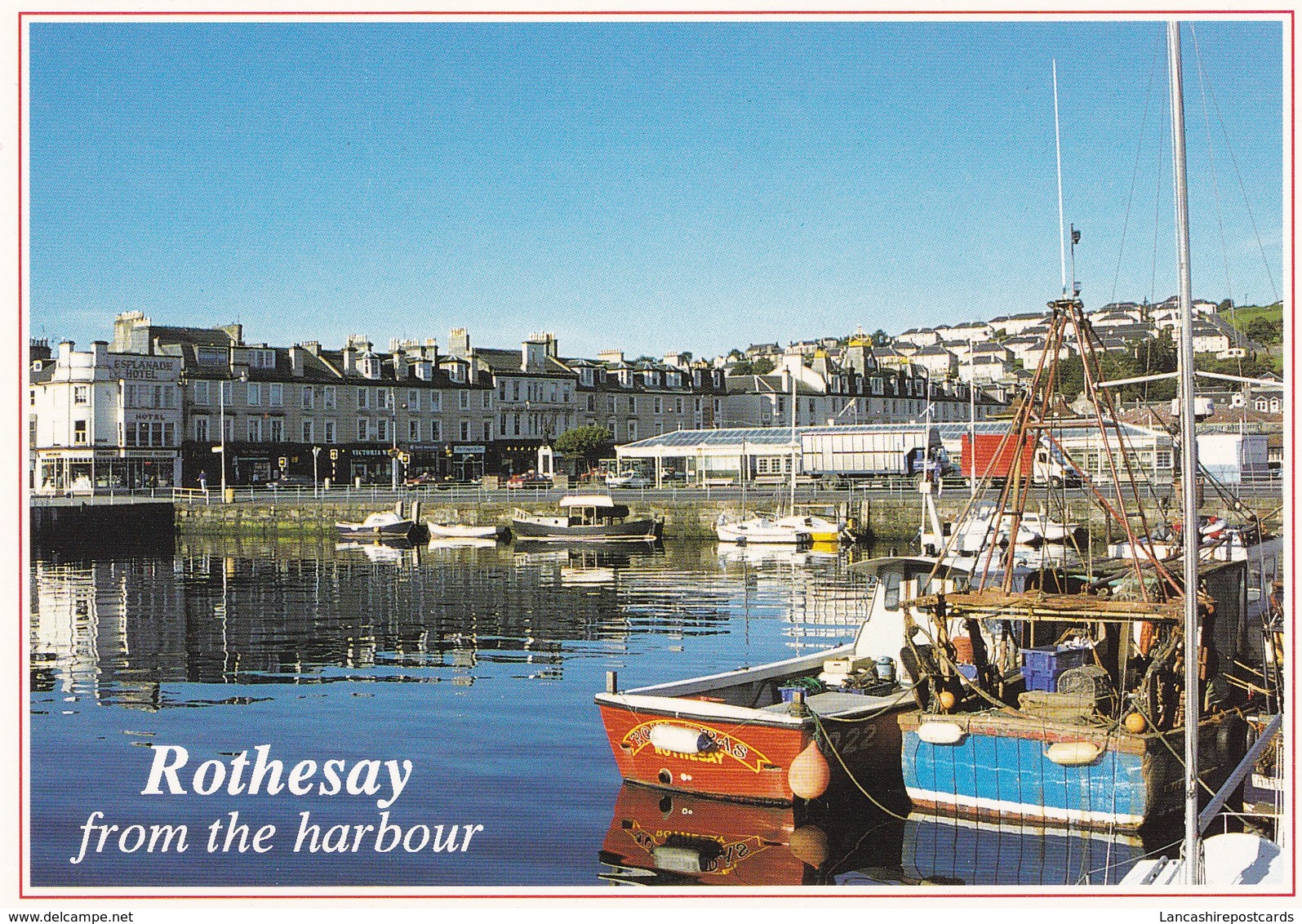 Postcard Rothesay From The Harbour [ Fishing Boats ] Isle Of Bute By Whiteholme My Ref B22197 - Bute