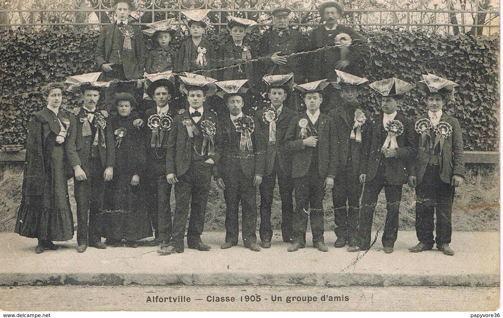 ALFORTVILLE ( Val De Marne ) - CLASSE 1905 - Un Groupe D'Amis - Animée - Alfortville