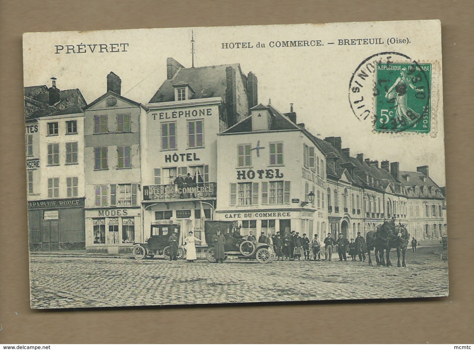 CPA  Rétrécit  -  Breteuil  - (Oise)  - Hôtel Du Commerce - Prévret - Breteuil