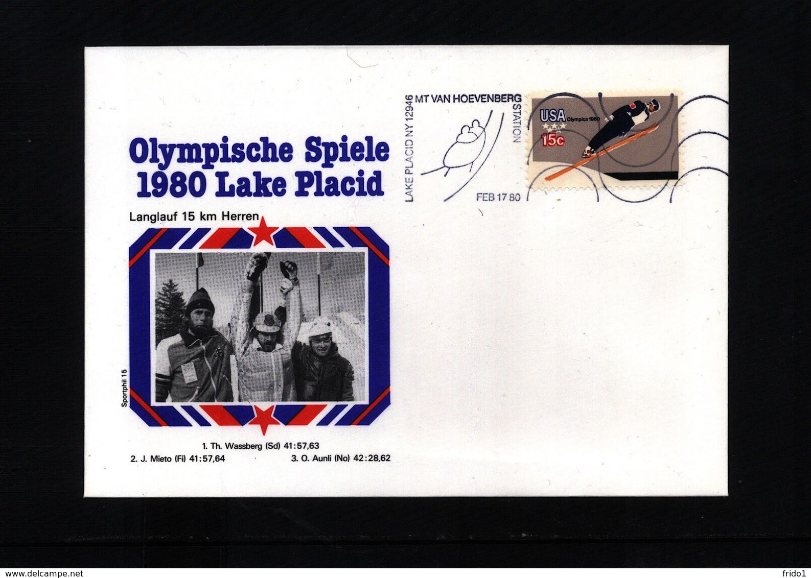 USA 1980 Olympic Games Lake Placid Interesting Cover - Winter 1980: Lake Placid