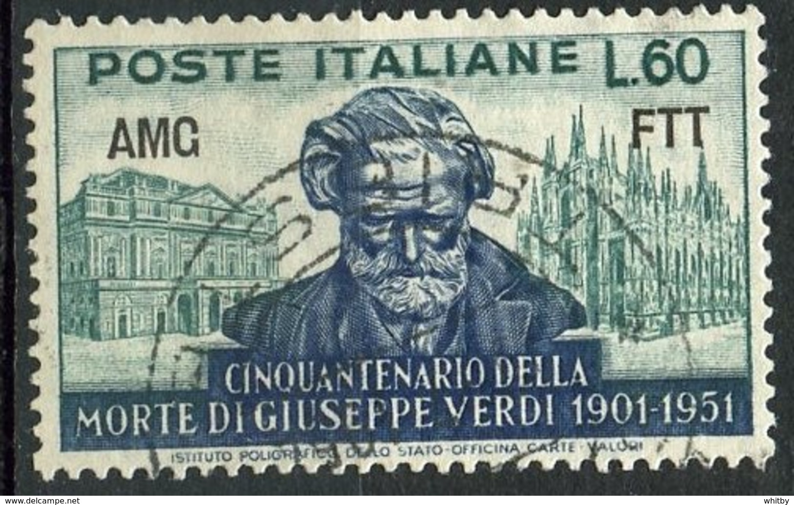 Italy (Trieste) 1951 60 L Verdi Issue #140 - Used