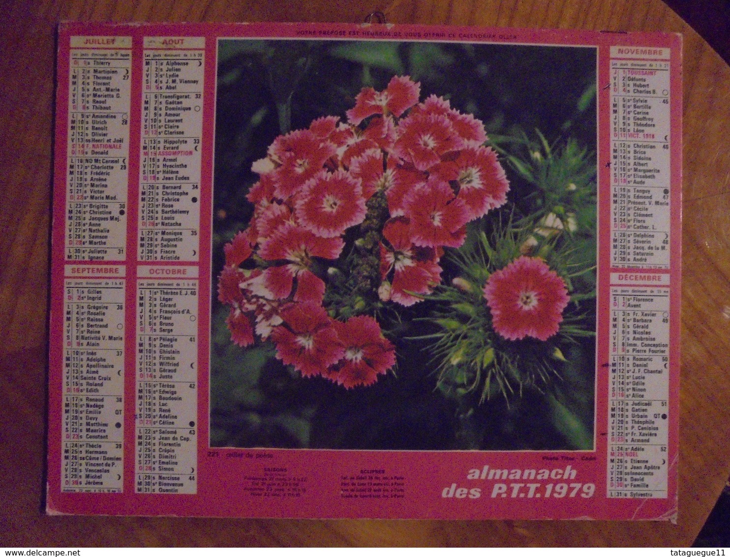 Ancien - Calendrier Almanach Des P.T.T. 1979 - Grand Format : 1971-80