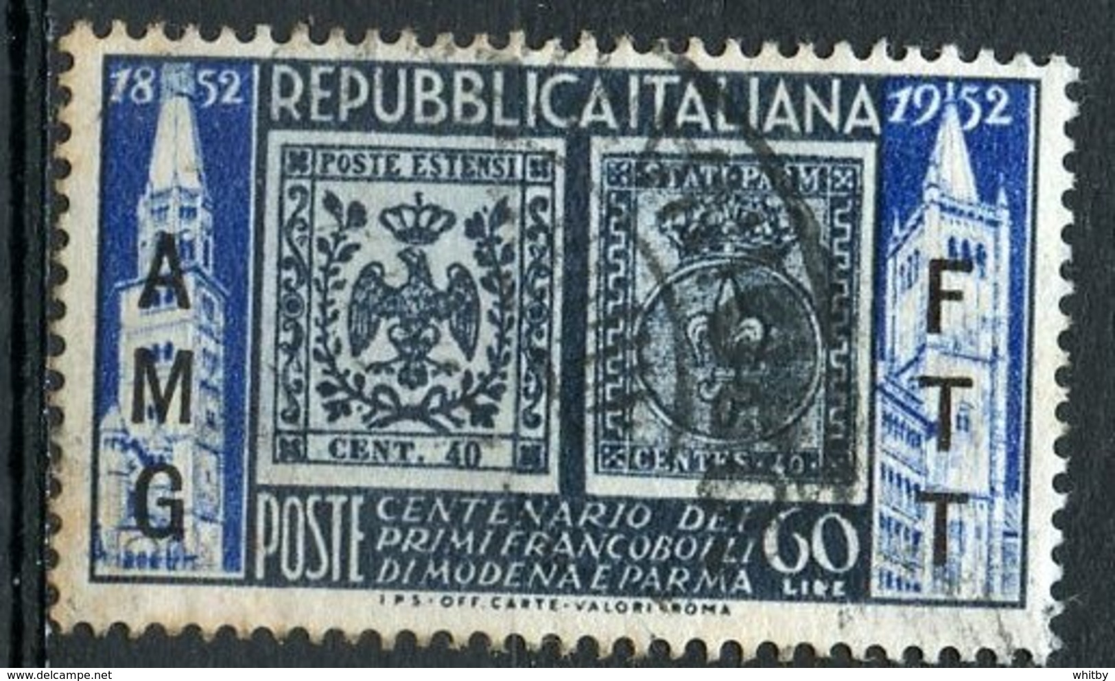 Italy (Trieste) 1952 60 L First Stamp Issue #147 - Used