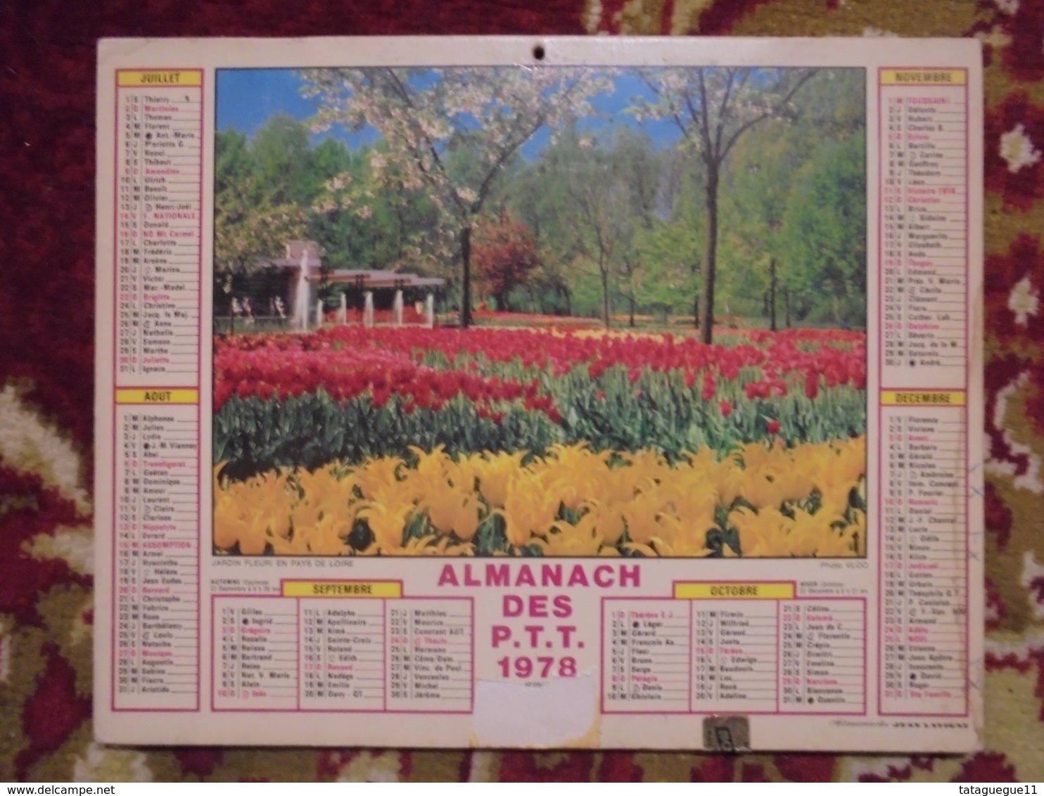 Ancien - Calendrier Almanach Des P.T.T. 1978 - Grand Format : 1971-80