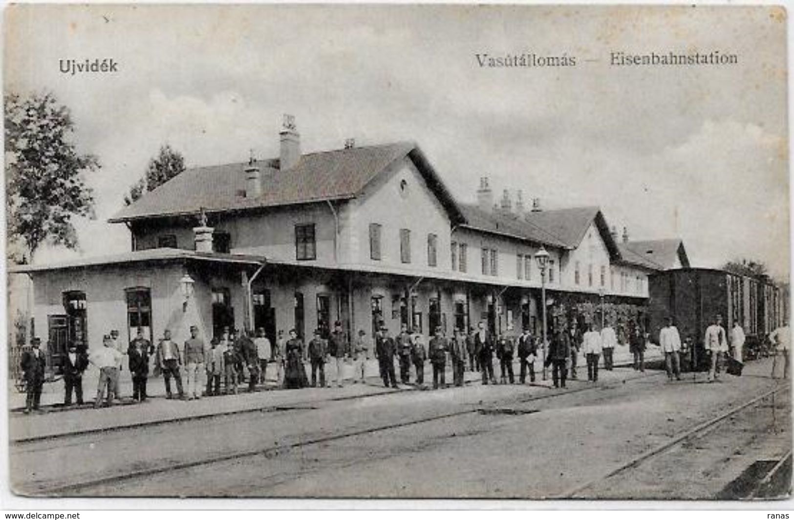 CPA Serbie Serbia Gare Chemin De Fer écrite Ujvidek - Serbien