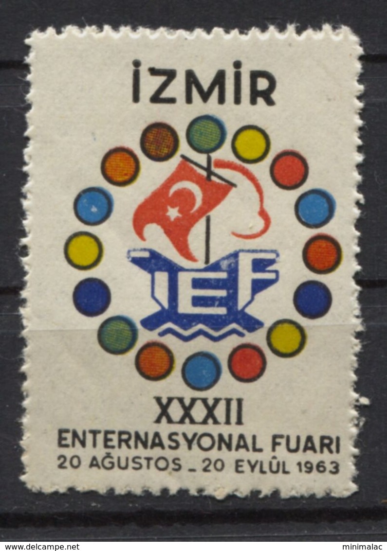 Turkey 1963. XXXII Enternasyonal Fuari Izmir, Foire, Messe, Fair, Poster Stamp, Vignette, Cinderella, Labels, MNH - Timbres De Bienfaisance