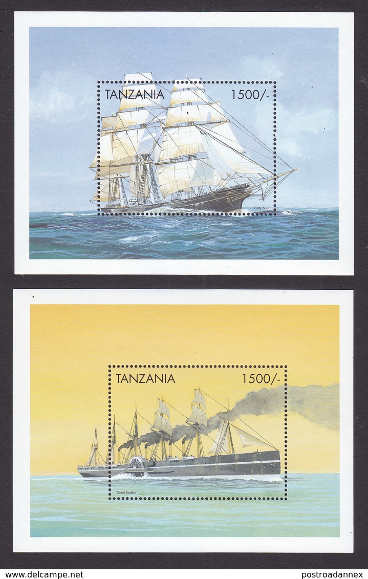 Tanzania, Scott #1821-1822, Mint Never Hinged, Ships, Issued 1999 - Tanzania (1964-...)