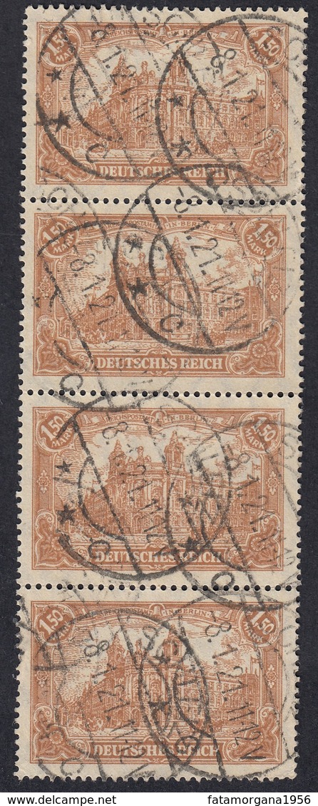 GERMANIA REICH - 1920 - Quattro Valori Yvert 114 E Quattro Yvert 115 In Gruppi Obliterati Uniti Fra Loro. - Usati