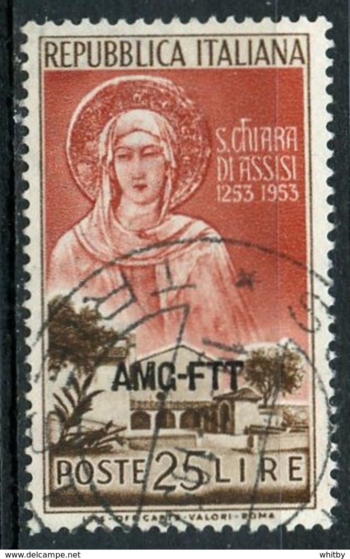 Italy (Trieste) 1953 25 L St Claire Of Assis Issue #169 - Afgestempeld